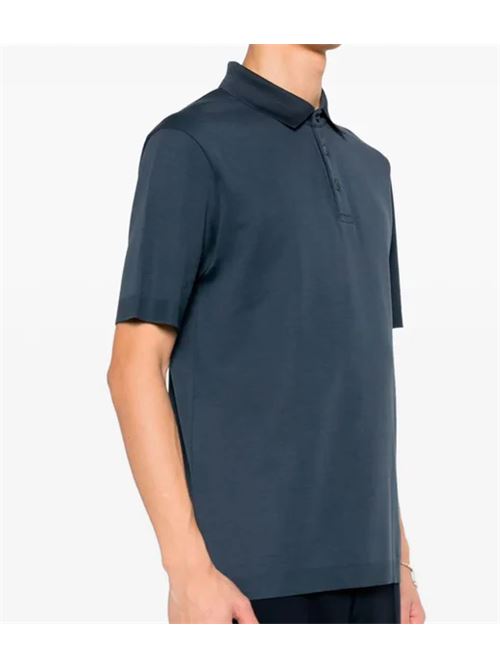 KNITTED POLO SHIRT HERNO | JPL00125U.520599200 Blu